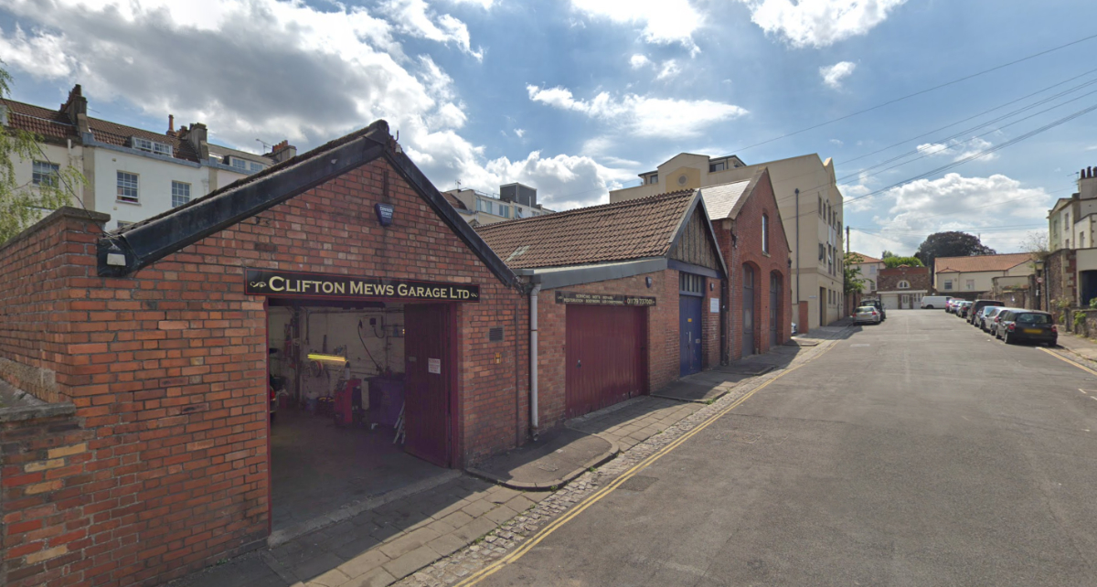 Front of Clifton Mews Garage - MOT & Servicing Bristol